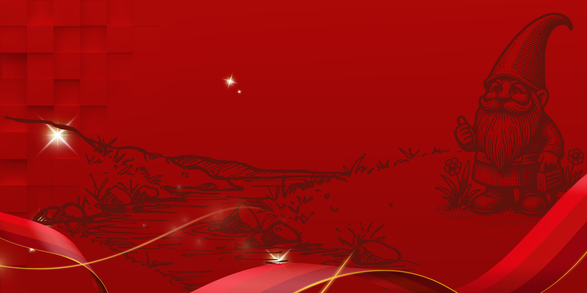 100 Jahre Garten Gartenzwerg im Blumenbeet