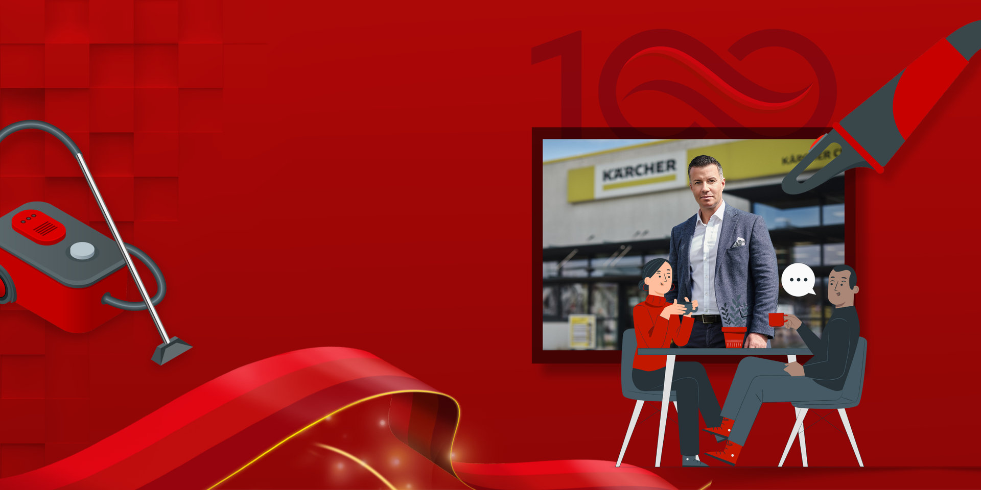 Foto des Geschäftsführers mit grauem Sakko, weißem Hemd und kurzen dunklen Haaren vor einem Gebäude