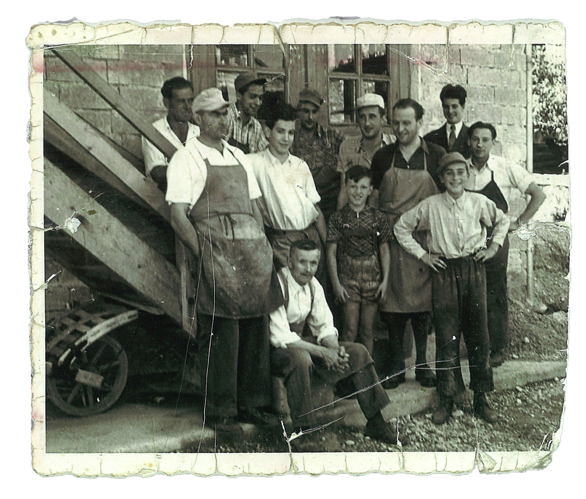 Historische Aufnahme aus dem Jahr 1924: Mitarbeitende von Freudling Wohndesign