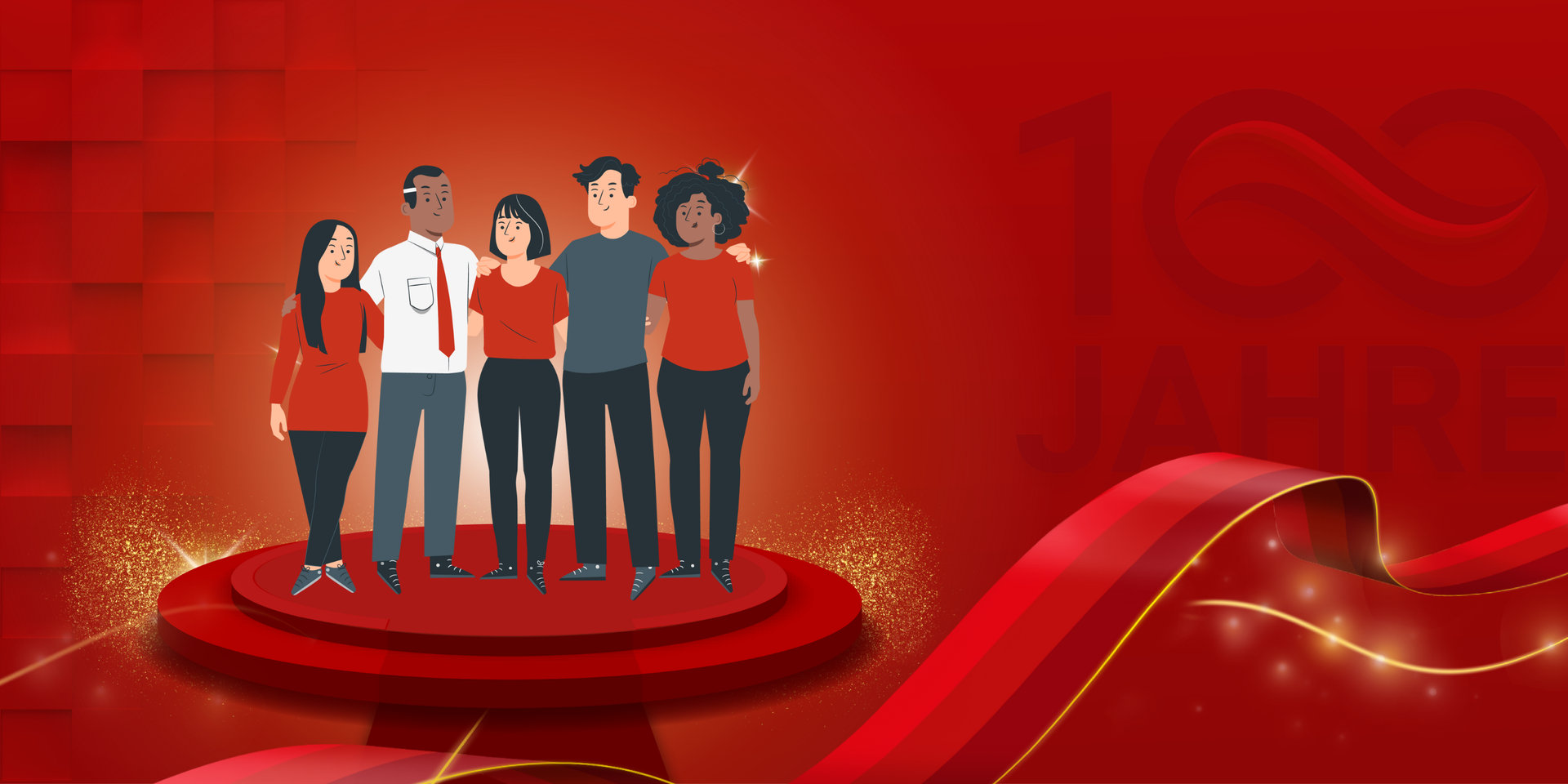 Grafik eines Teams aus dem Wüstenrot Vertrieb