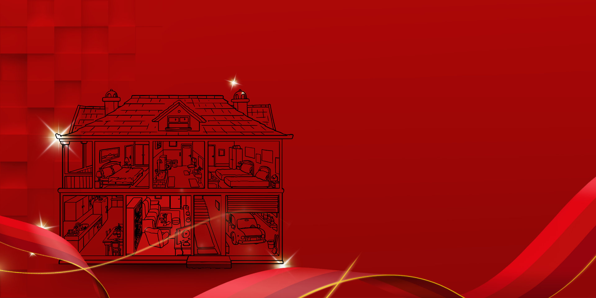 Grafik mit einem Grundriss eines Hauses