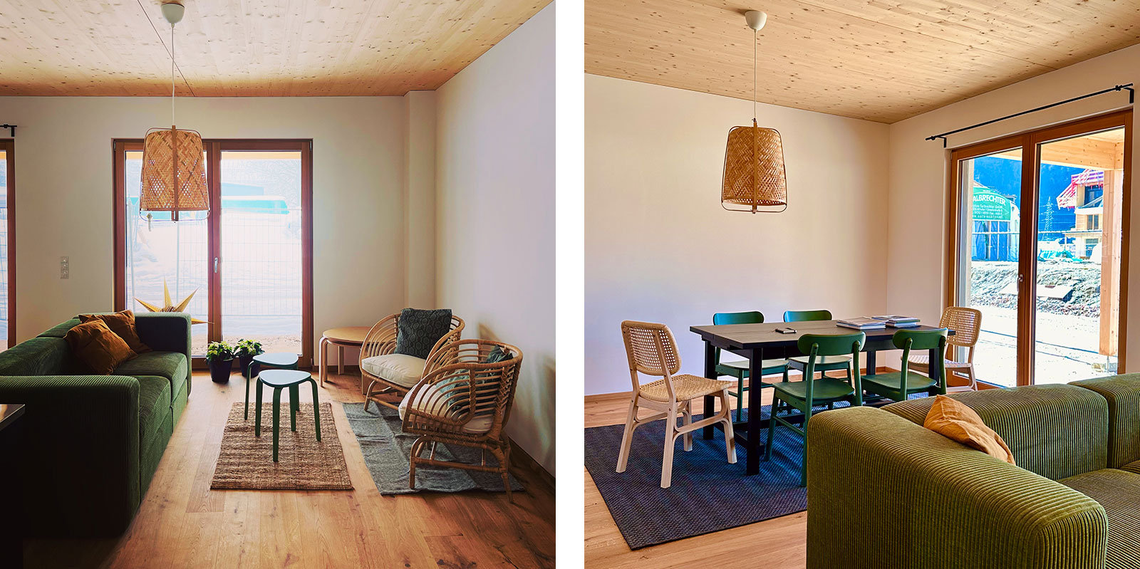 Nachhaltigkeit und Komfort: Innenansicht einer Wohnung