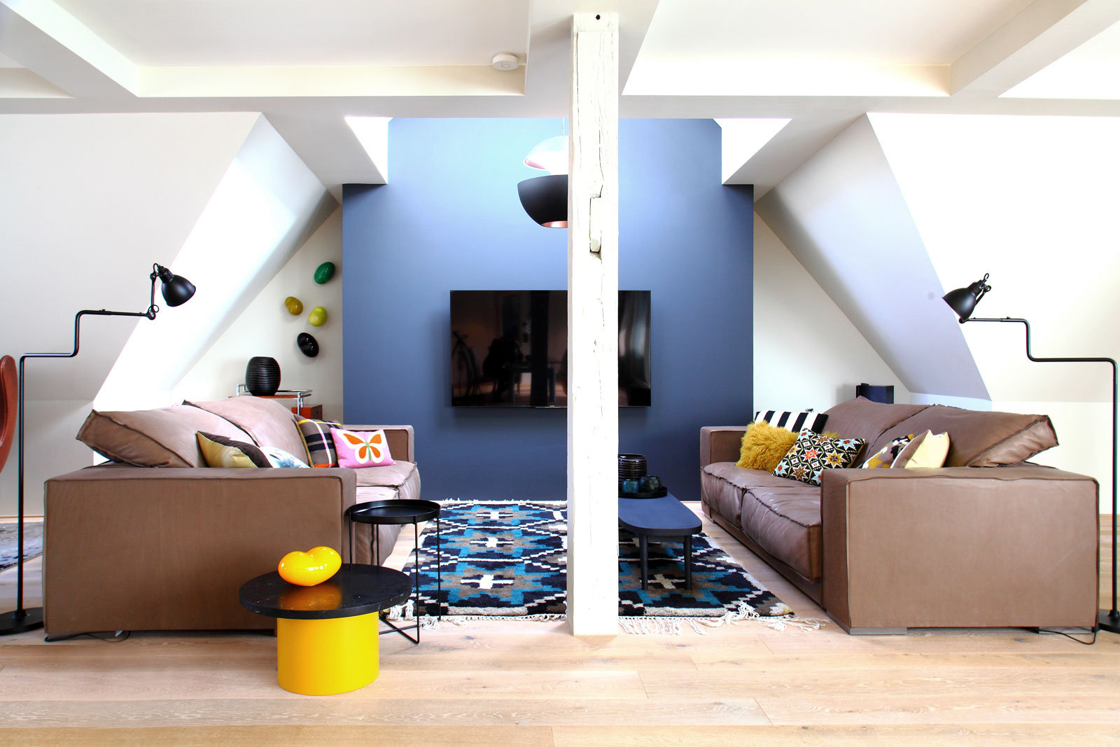 Ton-in-Ton mit farbigen Akzenten