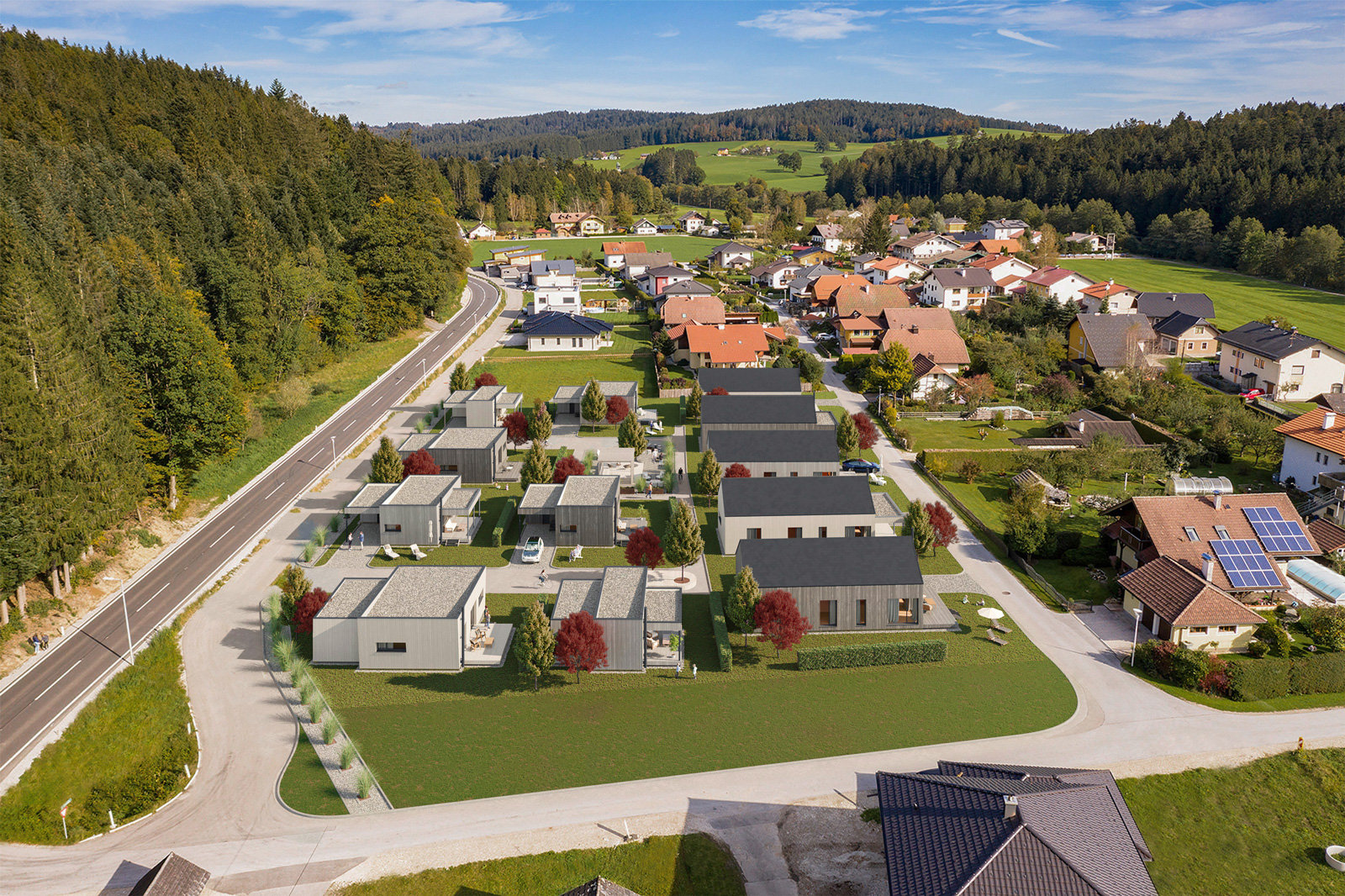 Dorf im Dorf: 12 Mikrohäuser für Schneegattern