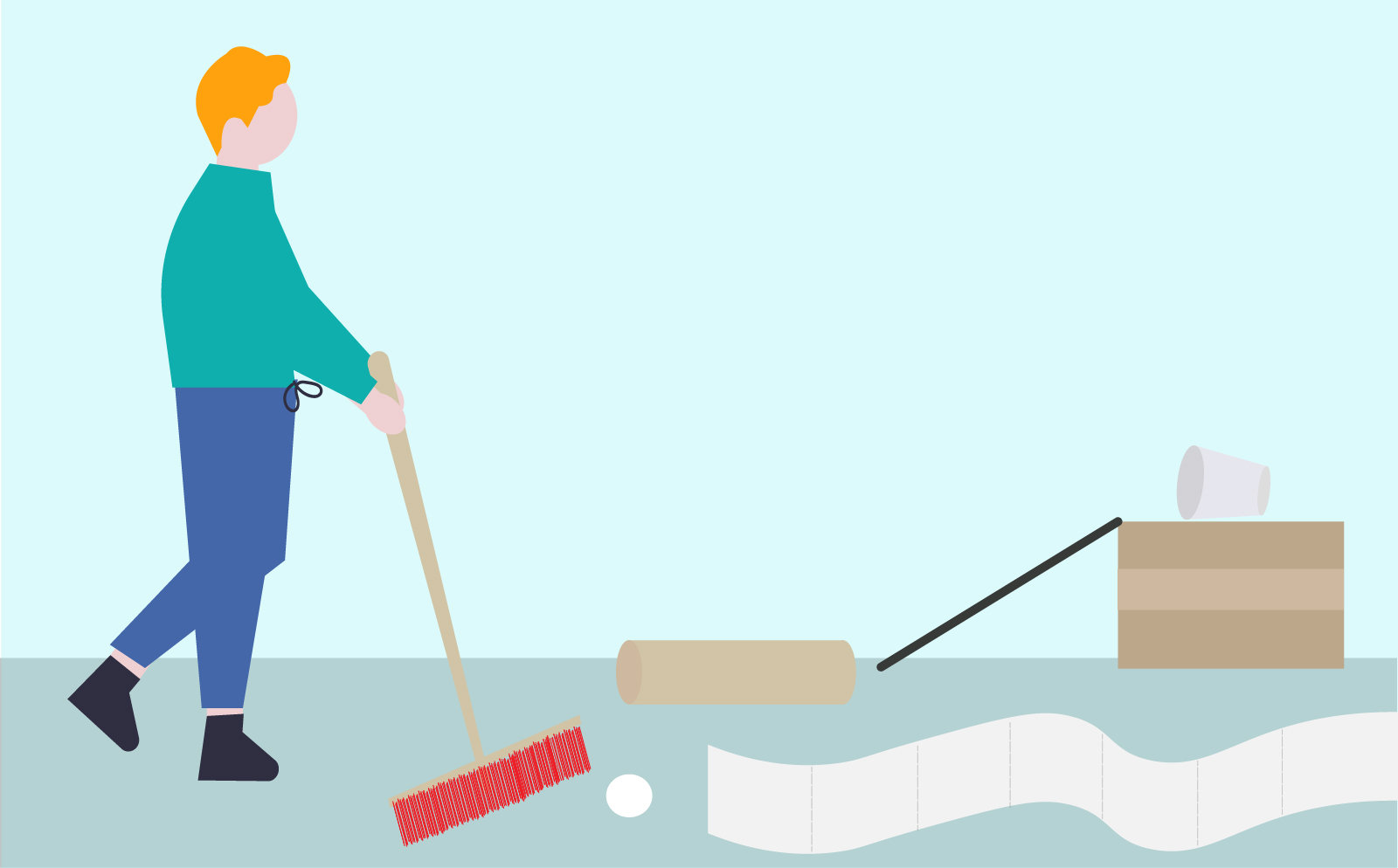 Beim Aufbau eines Minigolf-Parcours in der Wohnung ist Kreativität gefordert.