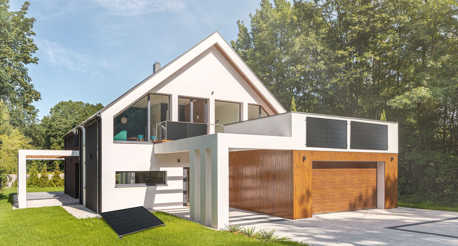 Auch wem ein Haus zur Verfügung steht, kann Mini-Solaranlagen an verschiedenen Stellen einsetzen.