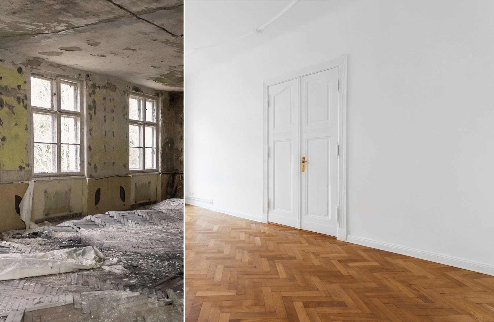 Altbauwohnung: Vor und nach einer Modernisierung