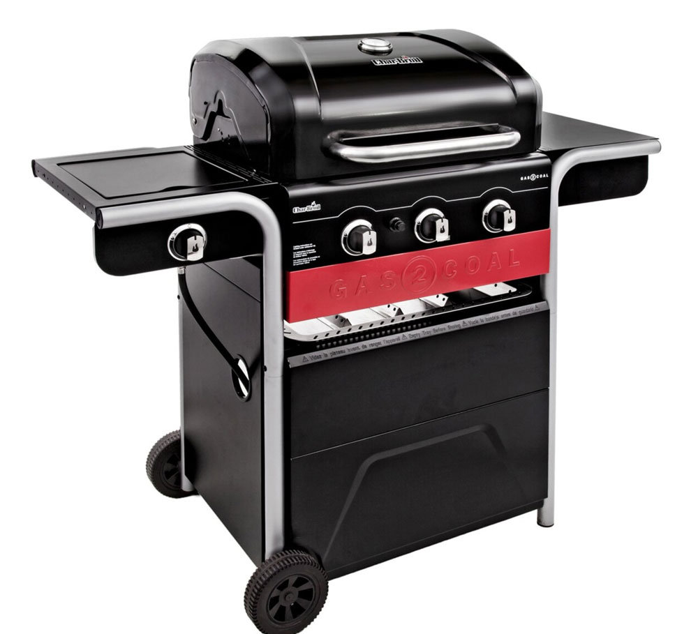 Grill mit Hybridantrieb: Gas und Holzkohle