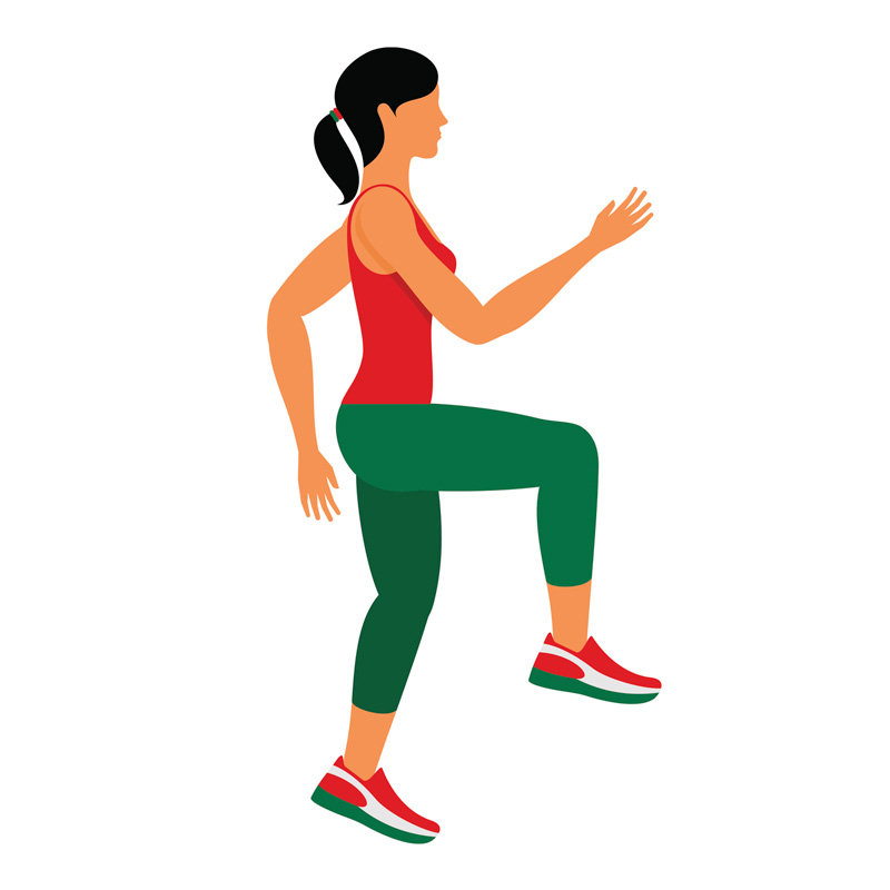 Das geht im kleinsten Zimmer: Auf-der-Stelle-Gehen