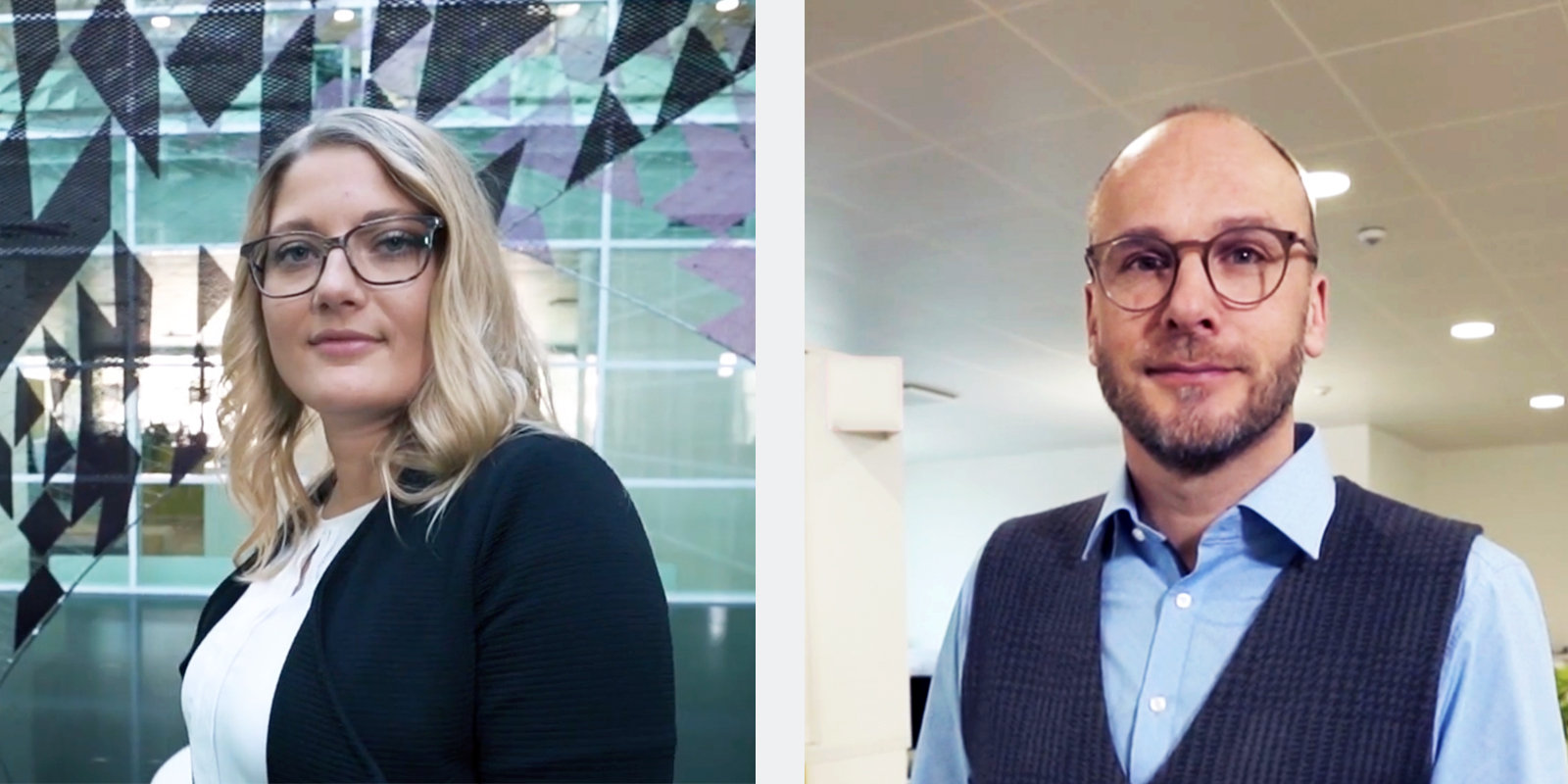 Porträtaufnahme von Lisa Lanner und Ron Schmid