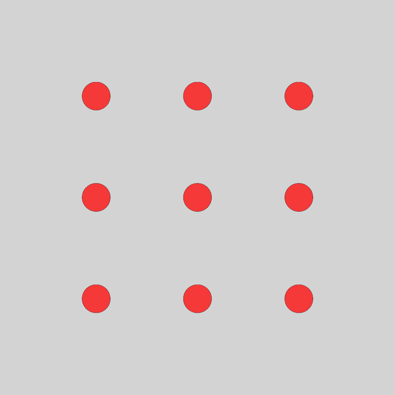 Grafik „Neun-Punkte-Problem”