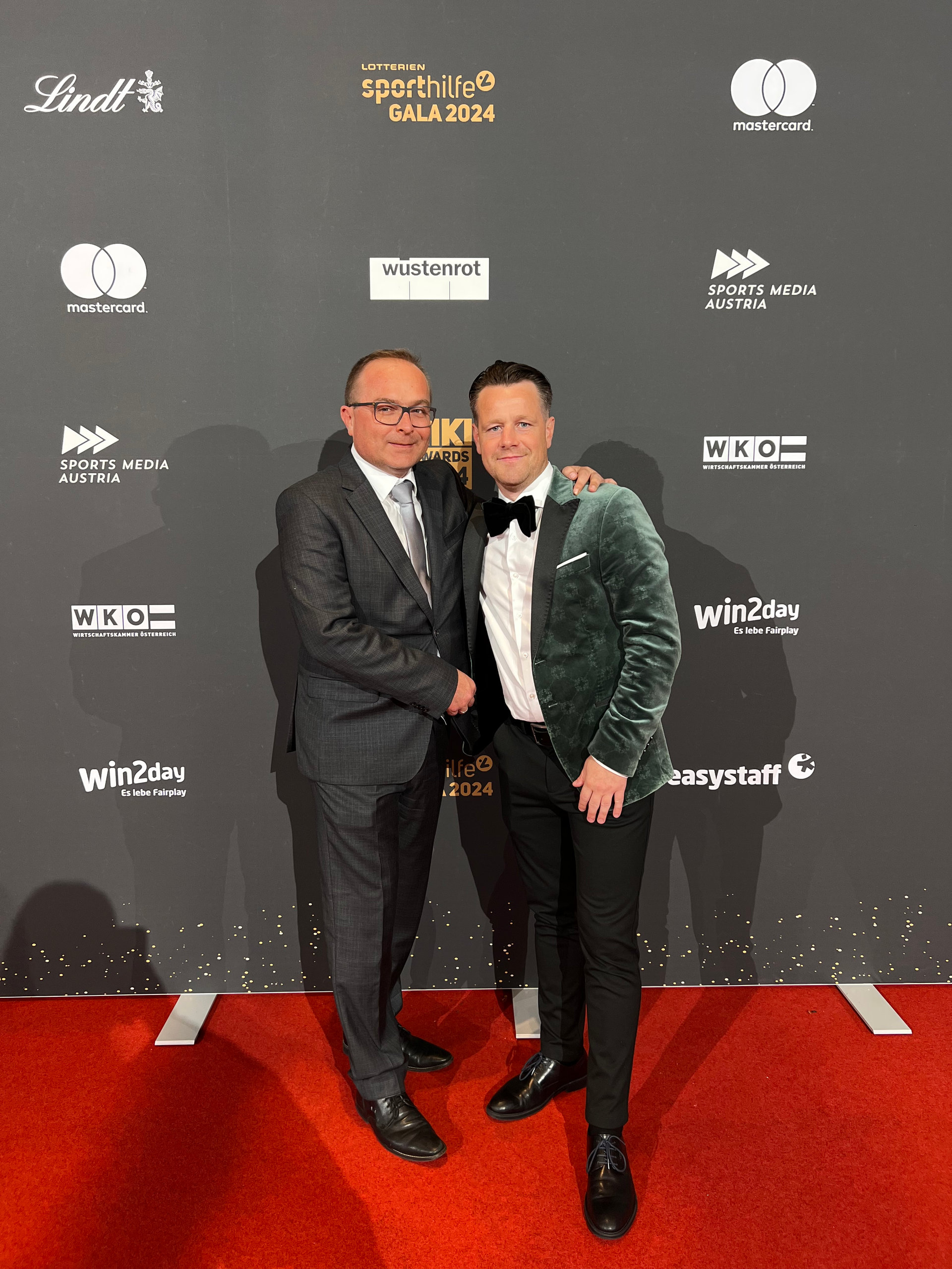 Wolfgang Gruber und Markus Dangl auf der Sporthilfe Gala 2024.