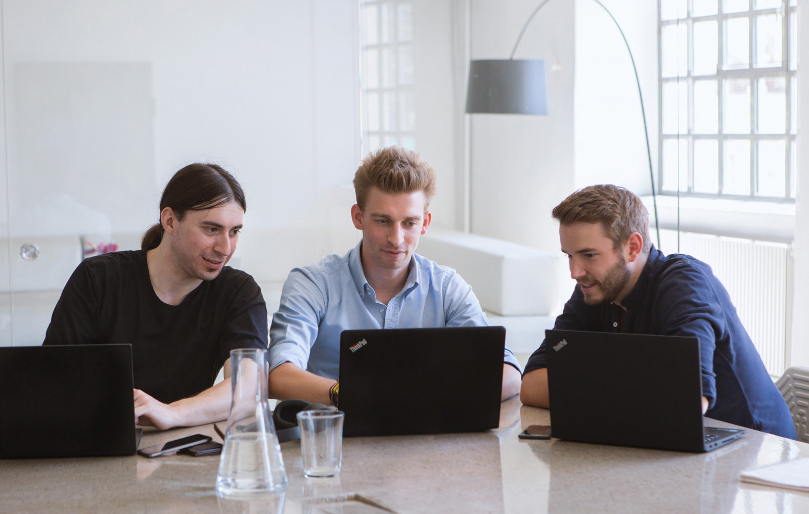 Peter Windischhofer mit Partnern: Jürgen Riedl (links) und Kilian Kaminski (Mitte)