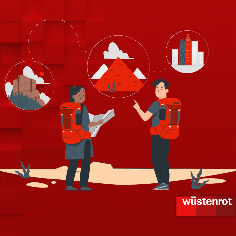 Zwei Personen, die in eine Landkarte schauen