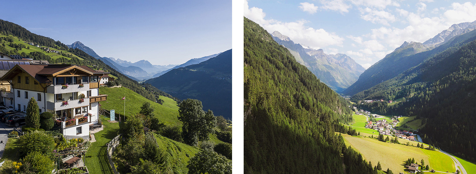 links: Marteshof, rechts: Pitztal