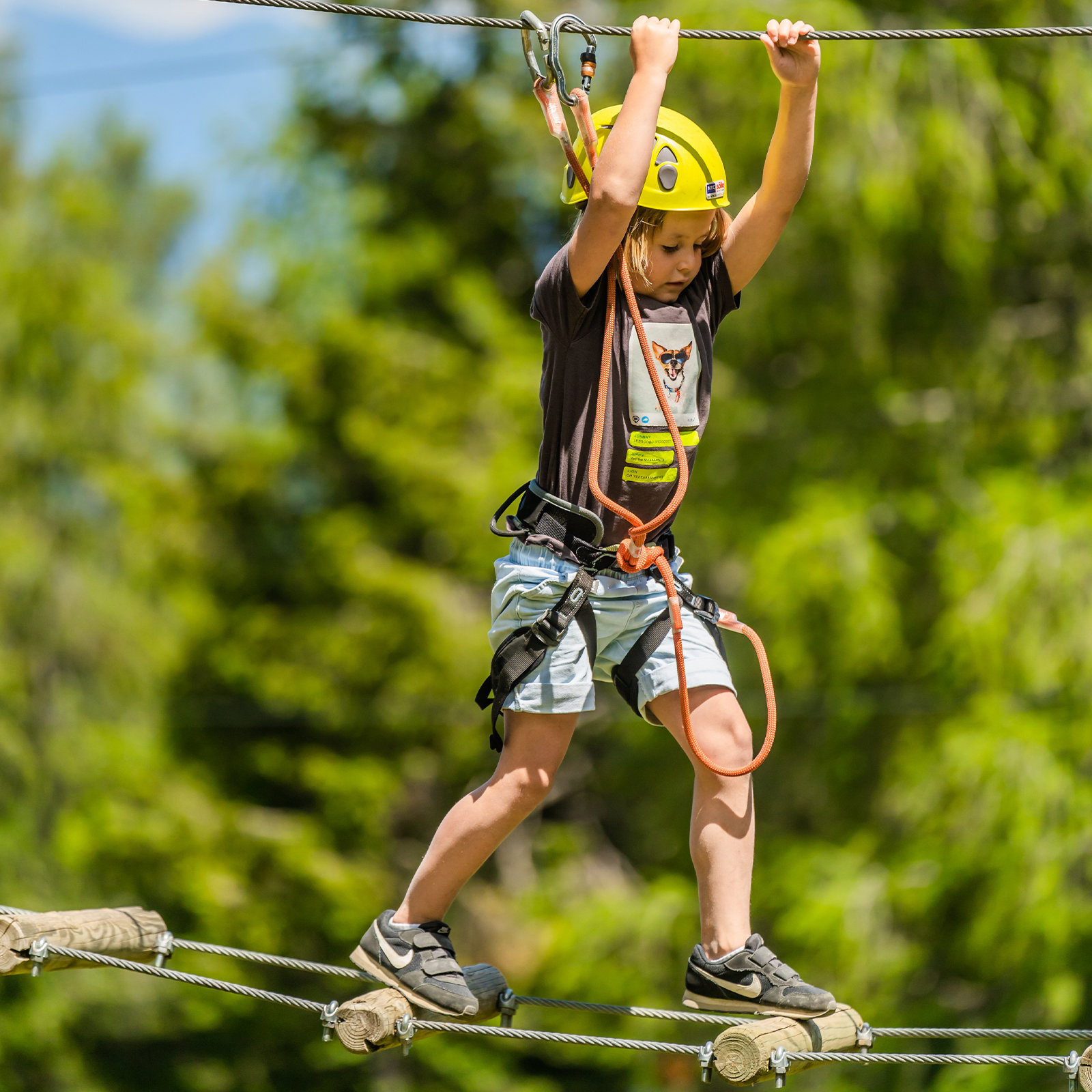 Kletterparcours im Outdoorpark in Nassfeld