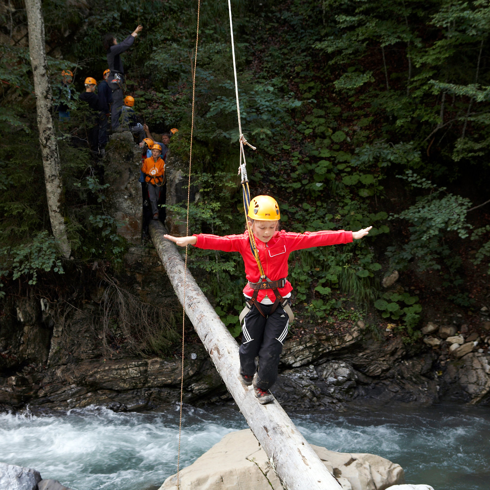 Aqua Hochseilgarten in der Schlucht der Bregenzer Ache