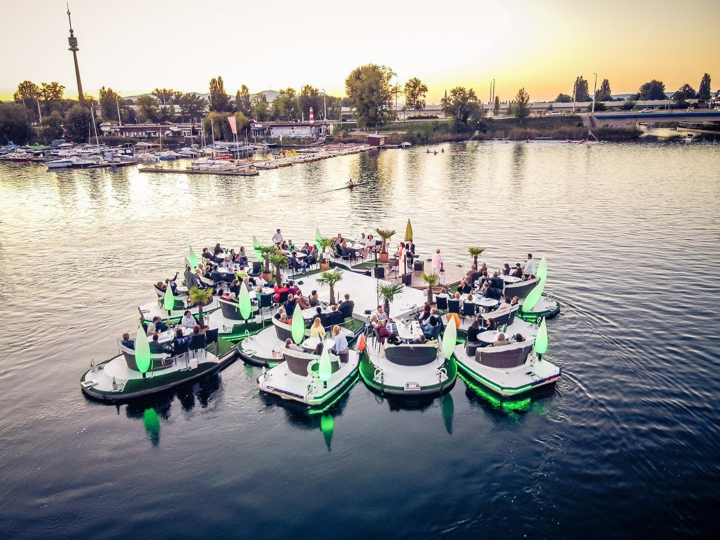 Abendstimmung an der Alten Donau