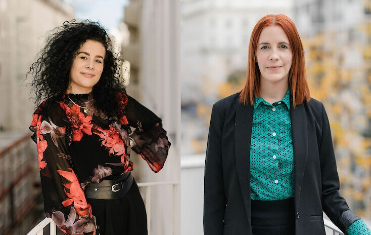 Seigert und Juno unterstützen das Team von Wüstenrot