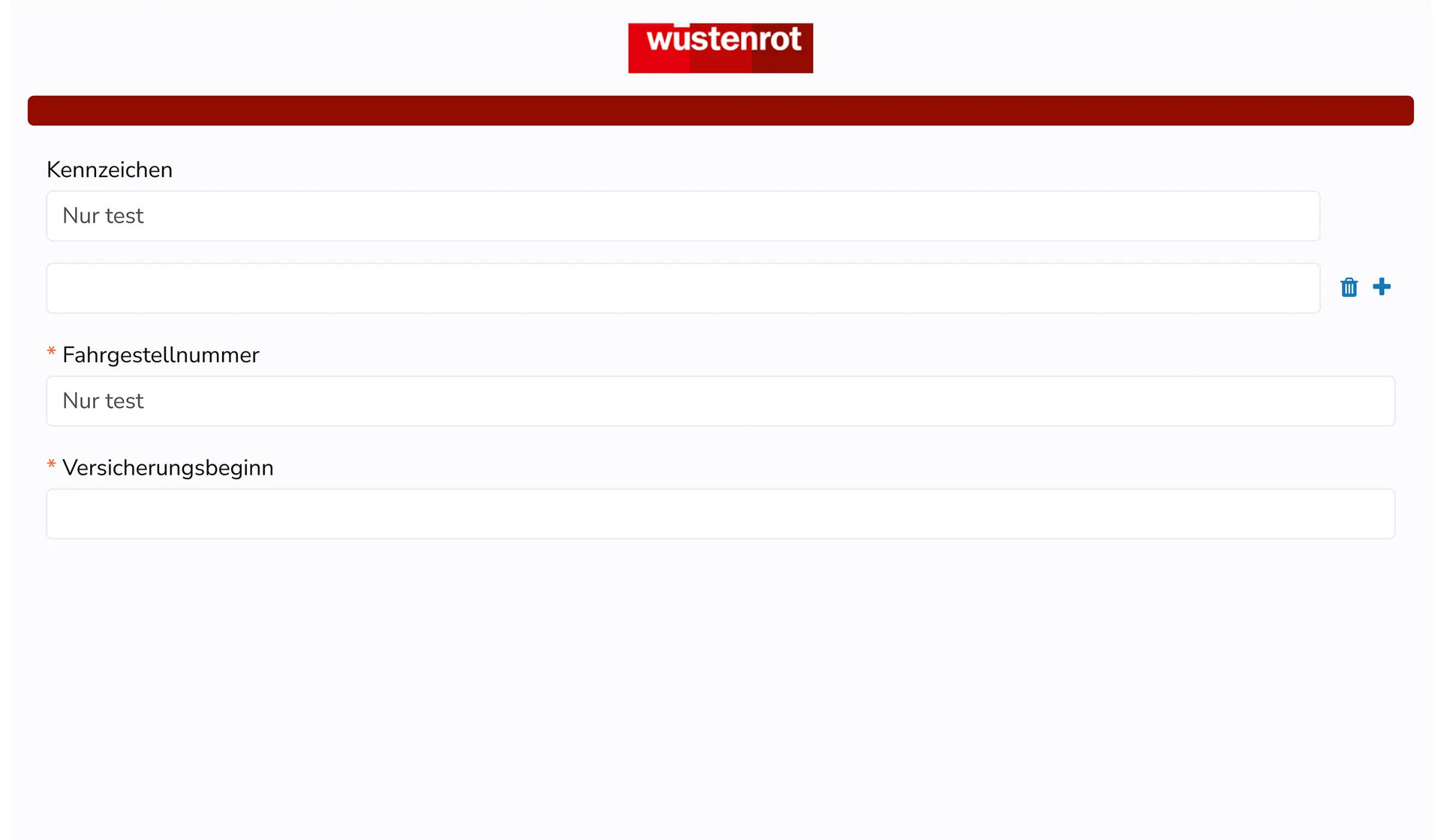 Vorschadenbericht starten